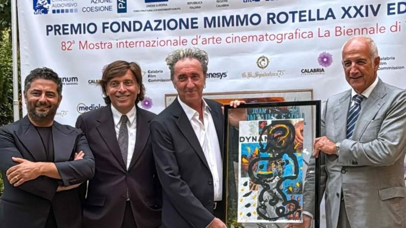 Venezia, il Premio Fondazione Mimmo Rotella a Paolo Sorrentino