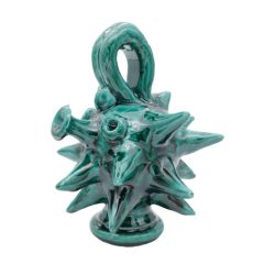 Riccio verde piccolo realizzato a mano – Ceramica di Seminara