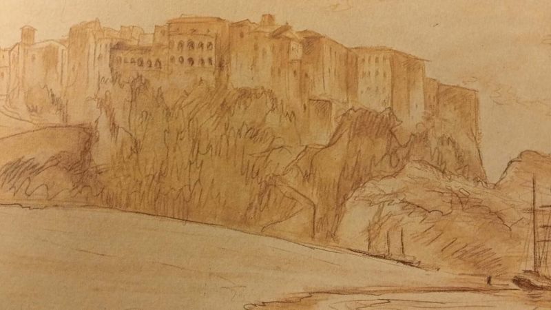 Tropea da mare e1706703571415 08c11265 - Le visioni oniriche della Calabria nelle opere di Theodore Brenson - 1 Le visioni oniriche della Calabria nelle opere di Theodore Brenson
