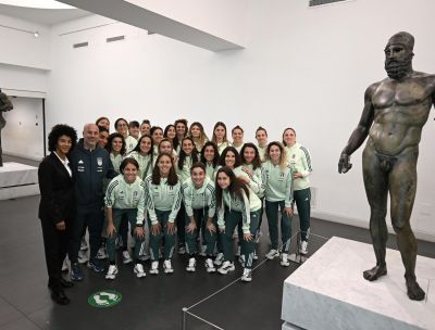 Le Azzurre di Andrea Soncin in visita ai Bronzi di Riace