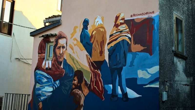 Simili destini, la storia di Kosovo e Arberia nel murale di Pallagorio