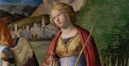 Santa Lucia Cima da Conegliano Riposo durante la fuga in Egitto con i santi Giovanni Battista e Lucia Lisbona Calouste Gulbenkian b 2cbd6f32 - Meraviglie di Calabria - 41