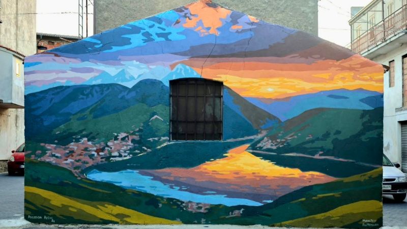 Una finestra sull’Albania, a Pallagorio il murale dedicato al Lago di Scutari