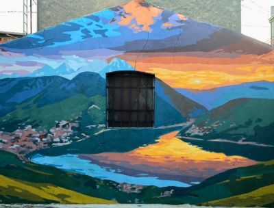Una finestra sull’Albania, a Pallagorio il murale dedicato al Lago di Scutari