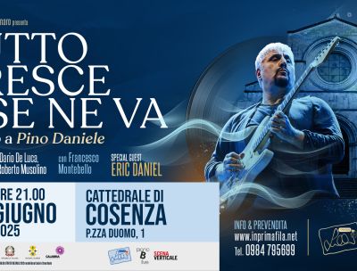 Cosenza, l’omaggio a Pino Daniele nel concerto solidale della Fondazione Lilli: special guest Eric Daniel