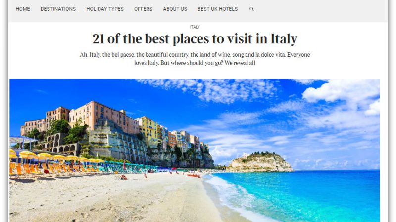 TROPEA THETIMES 5757084e - Le mete più belle da visitare in Italia? Tropea conquista la copertina del Times - 1 Le mete più belle da visitare in Italia? Tropea conquista la copertina del Times
