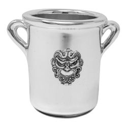 Vaso in argento con maschera apotropaica – Michele Affidato