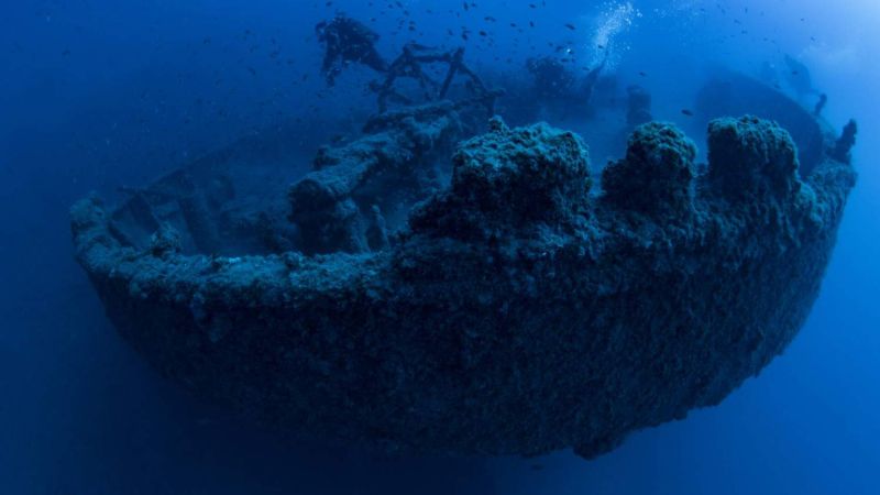 Calabria. Relitti in fondo al mare