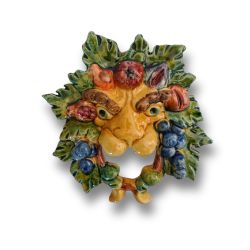 Maschera apotropaica Leone realizzata a mano – Ceramica di Seminara