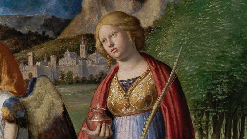 Santa Lucia Cima da Conegliano Riposo durante la fuga in Egitto con i santi Giovanni Battista e Lucia Lisbona Calouste Gulbenkian b b06a6275 - Santa Lucia e il bluff astronomico perfettamente riuscito - 1 Santa Lucia e il bluff astronomico perfettamente riuscito