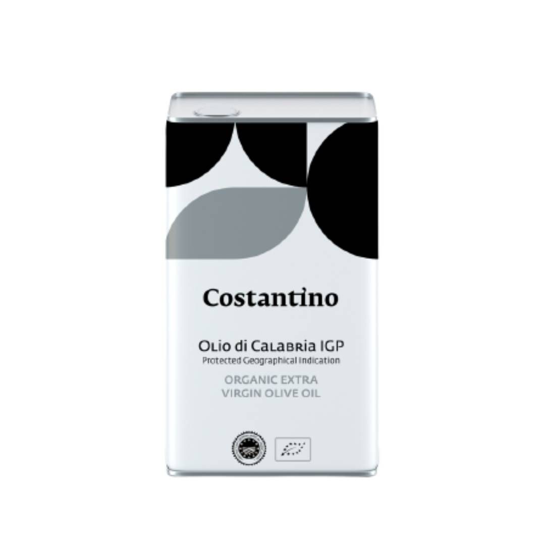 Acquista online Olio extra vergine d’oliva bio di Calabria IGP Lattina da lt 3 (Confezione 2 pz) – Costantino