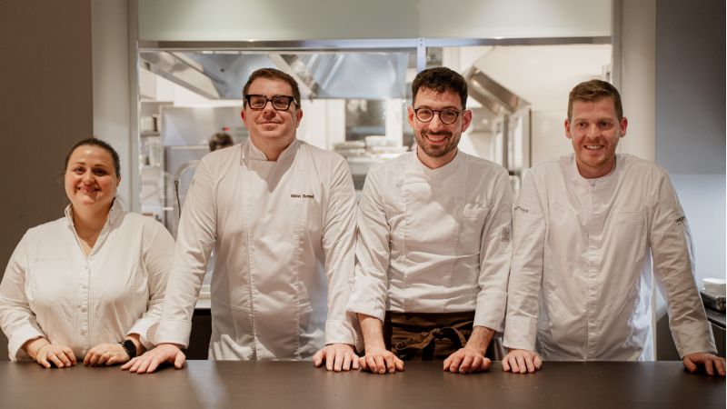 Caterina Ceraudo Nino Rossi Antonio Biafora Luca Abbruzzino Chef Cena Calabria Identita Golose scaled e826a5dc - Identità Golose, cena straordinaria con gli chef stellati calabresi - 1 Identità Golose, cena straordinaria con gli chef stellati calabresi