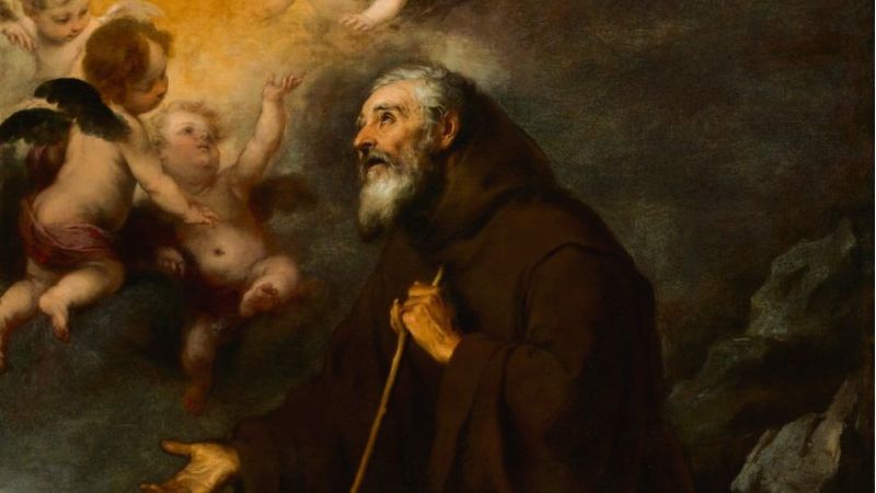 San Francesco di Paola Bartolom Esteban Murillo The Vision of Saint Francis of Paola MeisterDrucke 1416 2 f462f2a2 - La reliquia di San Francesco da Paola è a Rende, oggi messa solenne - 1 La reliquia di San Francesco da Paola è a Rende, oggi messa solenne