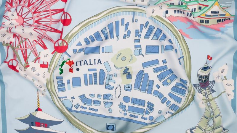 Talarico foulard Italy Expo 2025 Osaka b f4e813e4 - Osaka Expo 2025, al Padiglione Italia i cadeaux di Talarico Cravatte - 1 Osaka Expo 2025, al Padiglione Italia i cadeaux di Talarico Cravatte