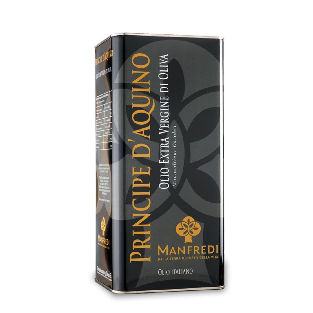 Acquista online Olio extravergine d’oliva Principe D’Aquino latta da 5l – Oleificio Manfredi