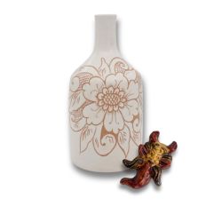 Bottiglia realizzata a mano con maschera apotropaica in regalo – Ceramica Squillace