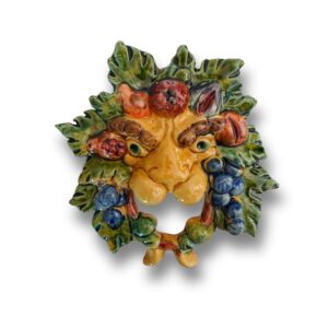 Maschera apotropaica Leone realizzata a mano - Ceramica di Seminara