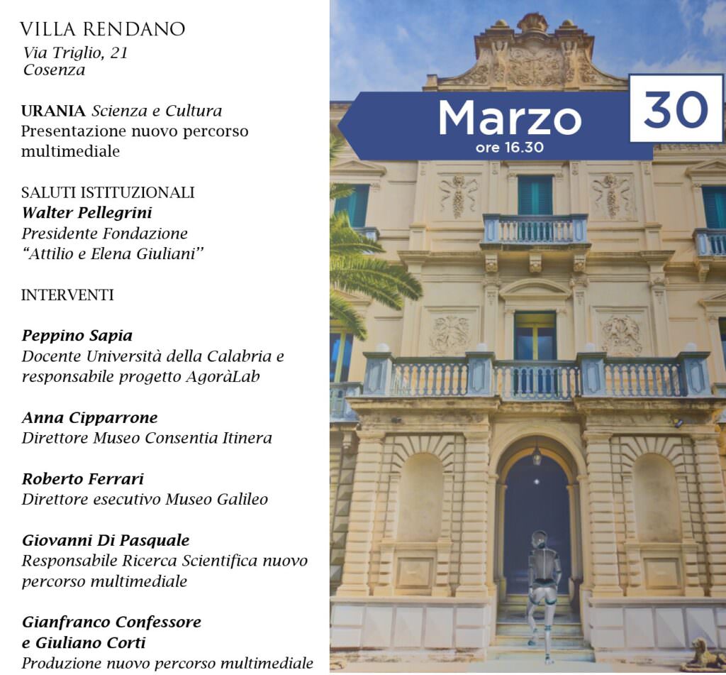 URANIA 30 MARZO 2 e1679991659932 - Al Museo Consentia Itinera, Urania e il nuovo racconto digitale - 3 URANIA 30 MARZO 2 e1679991659932 - Meraviglie di Calabria - 2