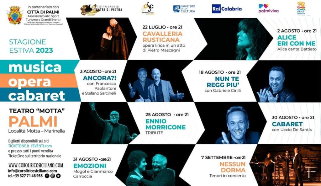 Citta di Palmi musica opera cabaret Teatro Motta Palmi dal 22 Luglio al 7 Settembre 2023 locandina 1024x593 1 - Meraviglie di Calabria - 2