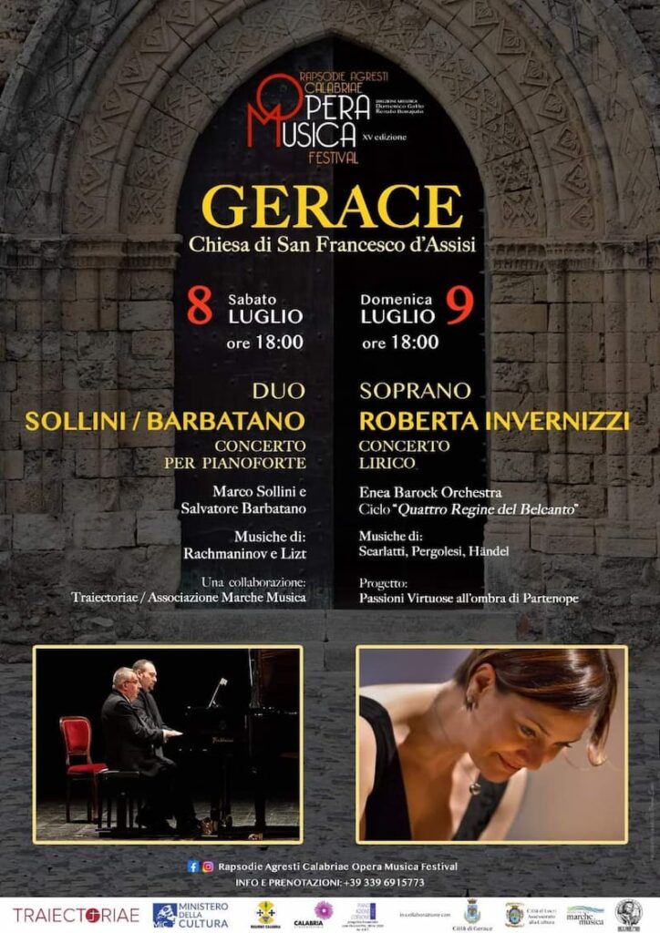 Opera Musica Gerace Chiesta di San Francesco dAssisi 8 e 9 Luglio 2023 locandina - Gli appuntamenti del weekend in Calabria - 13 Opera Musica Gerace Chiesta di San Francesco dAssisi 8 e 9 Luglio 2023 locandina - Meraviglie di Calabria - 12