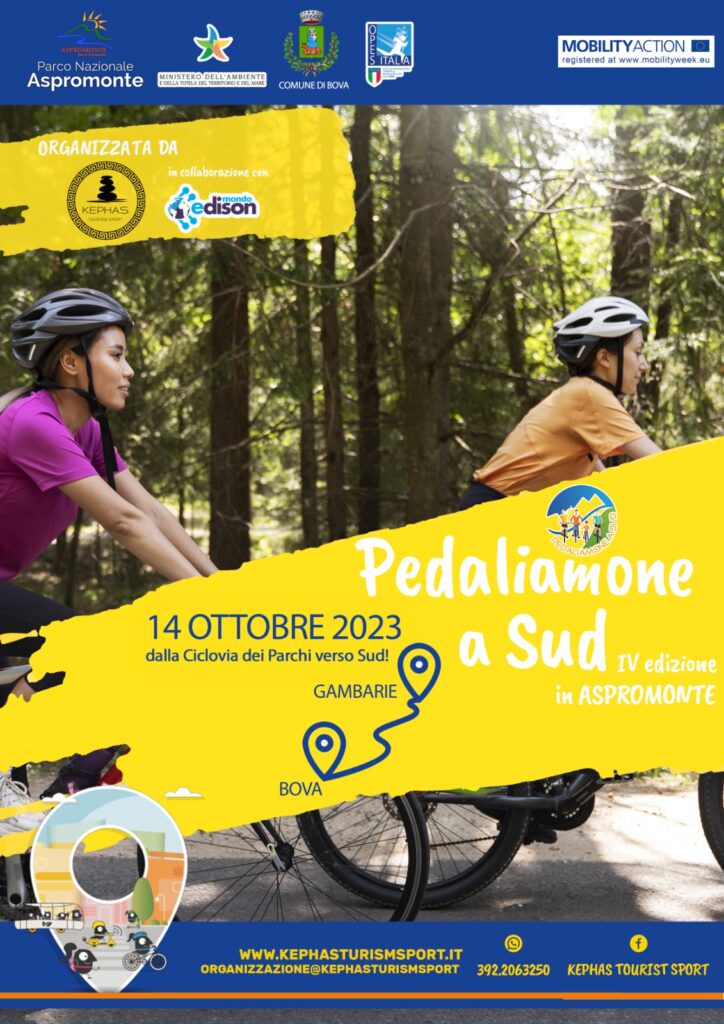 locandina pedaliamone - Pedaliamone a Sud: tra sport, turismo e territorio - 3 locandina pedaliamone - Meraviglie di Calabria - 2