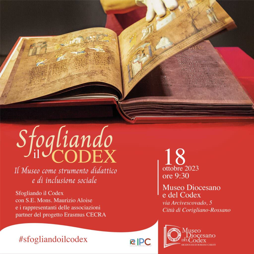 LOCANDINA Sfogliando il Codex - "Sfogliando il Codex": cultura, inclusione e valore di un evangeliario - 15 LOCANDINA Sfogliando il Codex - Meraviglie di Calabria - 14