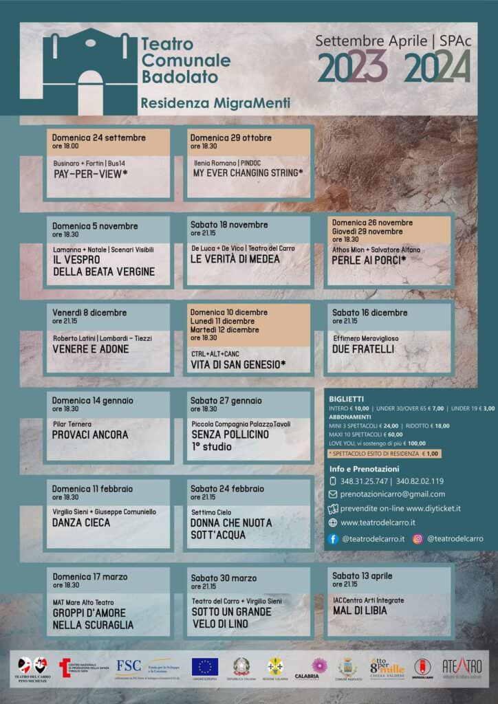 locandinabadolato - Scenari Visibili e Teatro del Carro: così inizia la nuova stagione teatrale di Badolato - 3 locandinabadolato - Meraviglie di Calabria - 2