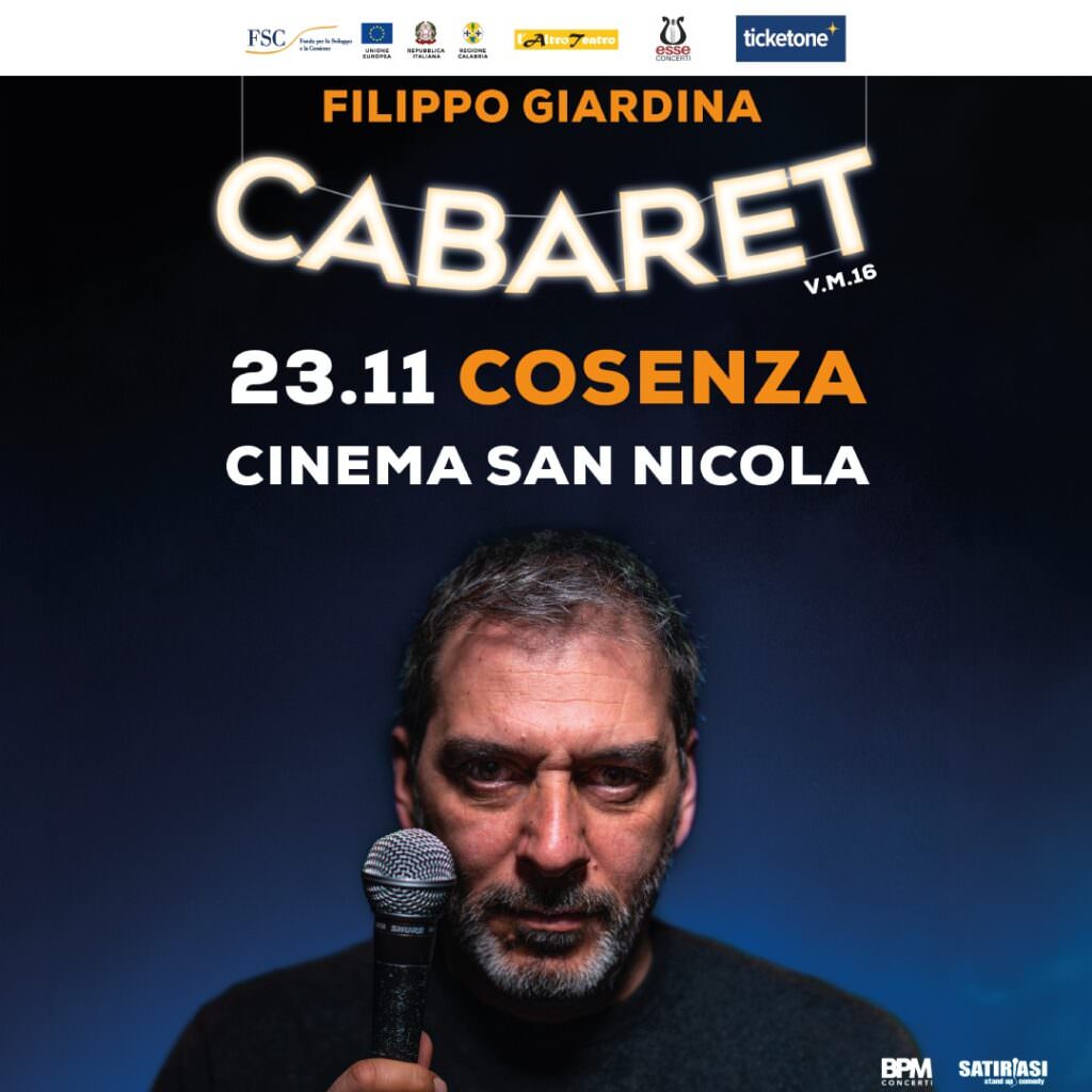 Locandina Giardina - Cabaret: la satira di Filippo Giardina al Cinema San Nicola di Cosenza - 3 Locandina Giardina - Meraviglie di Calabria - 2