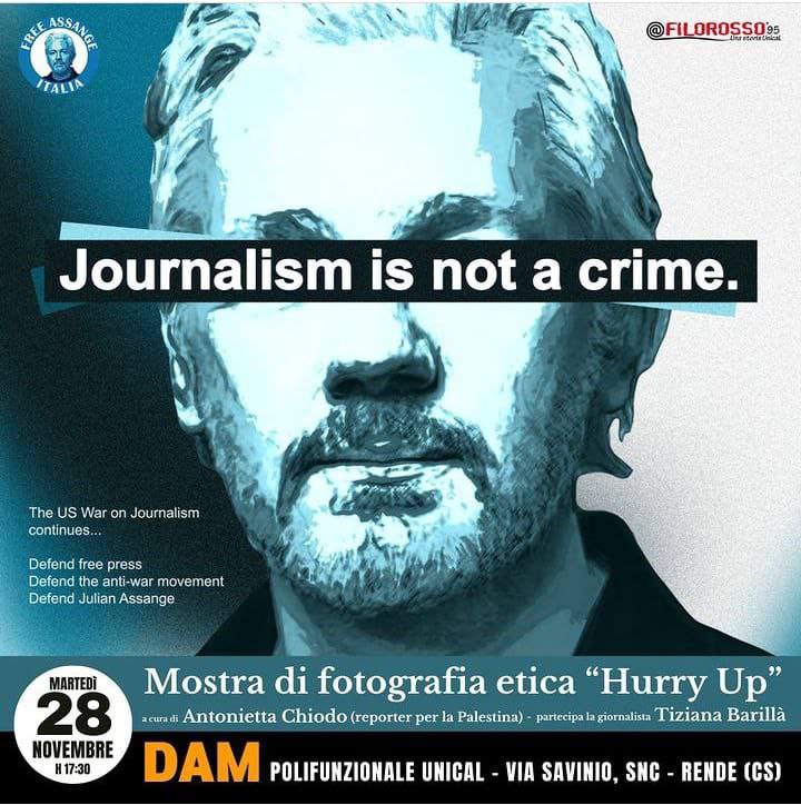 Mostra Julian Assange Cosenza - Perchè il giornalismo non è un crimine: all'Unical una mostra fotografica su Julian Assange - 3 Mostra Julian Assange Cosenza - Meraviglie di Calabria - 2