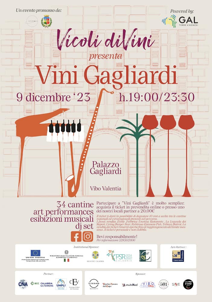 vicoli divinilocandina - Se l'evento è il vino calabrese: a Palazzo Gagliardi di Vibo Valentia tra master class ed enoturismo - 3 vicoli divinilocandina - Meraviglie di Calabria - 2