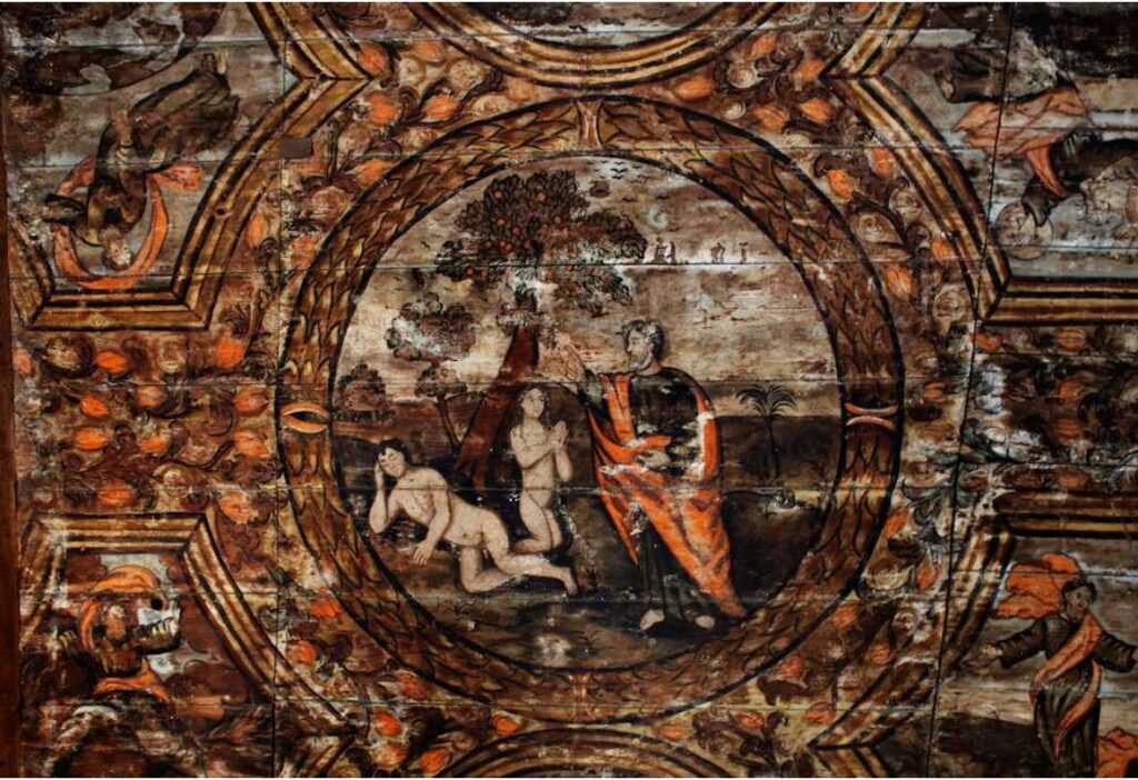 particolare del soffitto creazione - Castello “Barracco” di Caccuri, verso la dichiarazione di interesse culturale - 9 particolare del soffitto creazione - Meraviglie di Calabria - 8