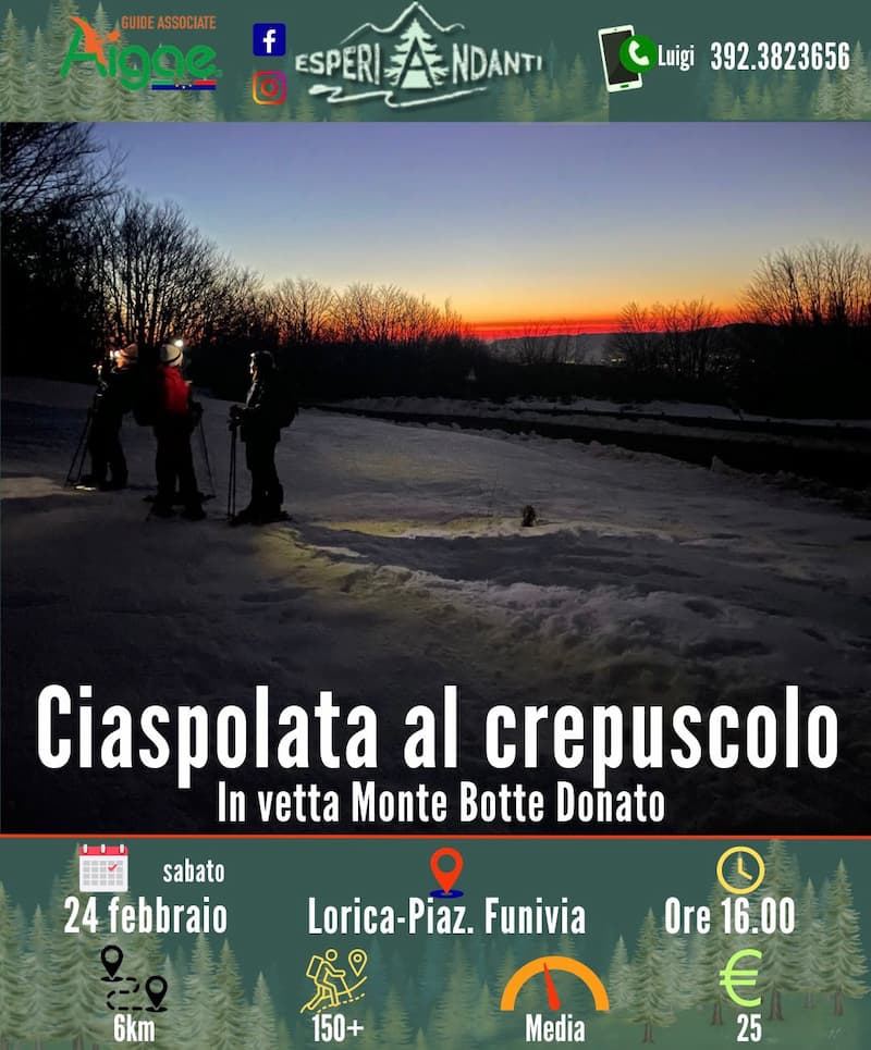 Ciaspolata al crepuscolo in vetta Monte Botte Donato 24 Febbraio 2024 Piazza Funivia Lorica - Gli appuntamenti del weekend in Calabria - 11 Ciaspolata al crepuscolo in vetta Monte Botte Donato 24 Febbraio 2024 Piazza Funivia Lorica - Meraviglie di Calabria - 10