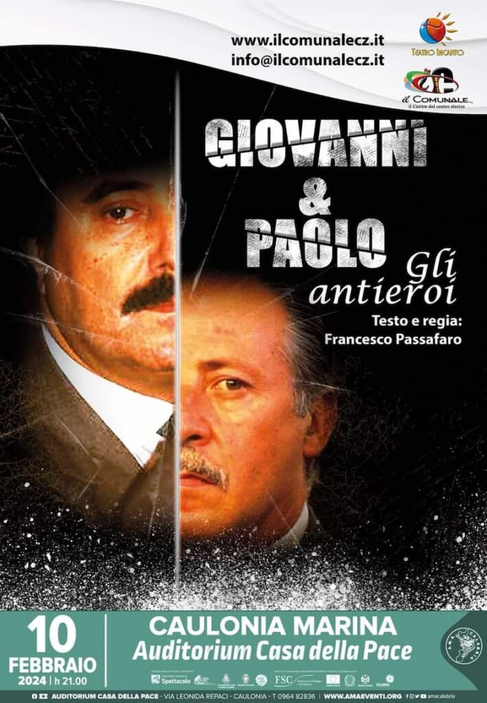Giovanni Paolo Gli antieroi Testo e regia Francesco Passafaro 10 Febbraio 2024 Auditorium Casa della Pace Caulonia Marina - Gli appuntamenti del weekend in Calabria - 11 Giovanni Paolo Gli antieroi Testo e regia Francesco Passafaro 10 Febbraio 2024 Auditorium Casa della Pace Caulonia Marina - Meraviglie di Calabria - 10