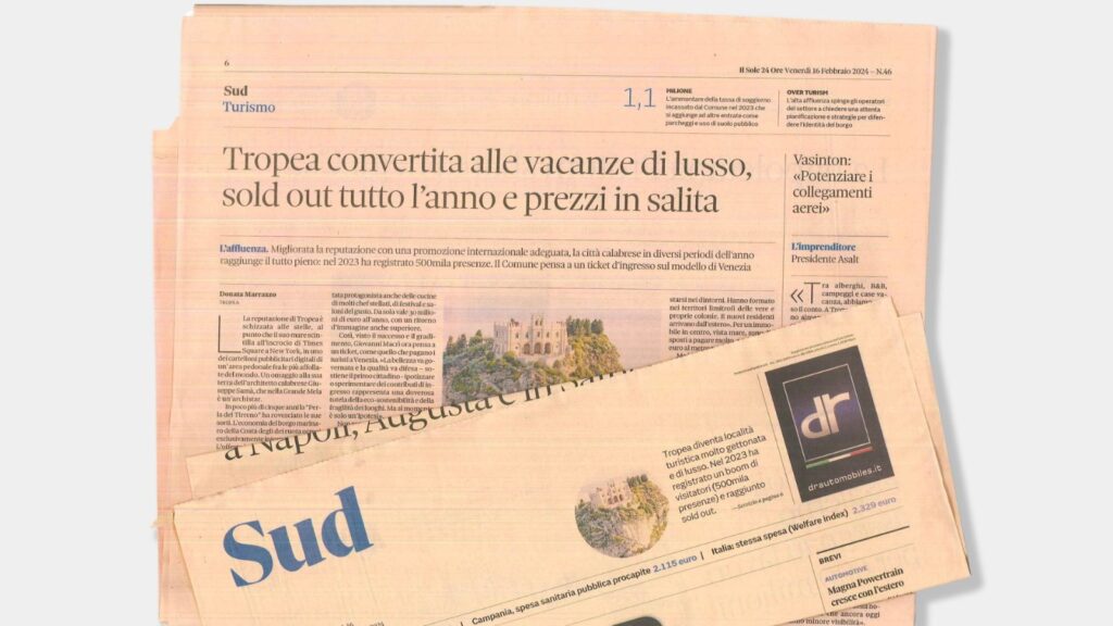 TROPEA SOLE24ORE 2 - Il modello turistico di Tropea finisce in prima pagina sul Sole 24 Ore-Sud - 3 TROPEA SOLE24ORE 2 - Meraviglie di Calabria - 2