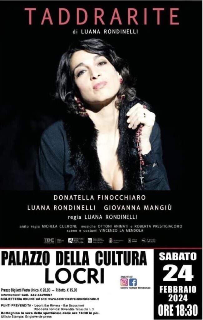 Taddrarite di Luana Rondinelli 24 Febbraio 2024 Palazzo della Cultura Locri - Gli appuntamenti del weekend in Calabria - 13 Taddrarite di Luana Rondinelli 24 Febbraio 2024 Palazzo della Cultura Locri - Meraviglie di Calabria - 12