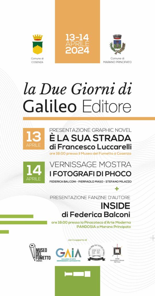 La due Giorni di Galileo Editore 13 e 14 Aprile 2024 Cosenza locandina - Gli appuntamenti del weekend in Calabria - 7 La due Giorni di Galileo Editore 13 e 14 Aprile 2024 Cosenza locandina - Meraviglie di Calabria - 6