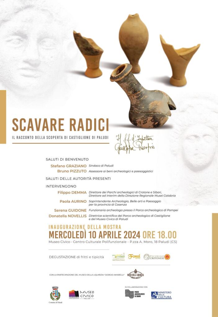 Locandina Mostra Scavare Radici - “Scavare Radici”, al via la mostra alla scoperta di Castiglione di Paludi - 3 Locandina Mostra Scavare Radici - Meraviglie di Calabria - 2