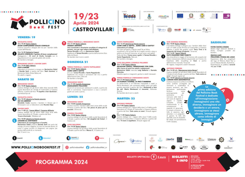 pbf programma 2024 1280x923 1 - Pollicino Book Fest, al via a Castrovillari il primo festival alla letteratura per ragazzi - IL PROGRAMA - 5 pbf programma 2024 1280x923 1 - Meraviglie di Calabria - 4