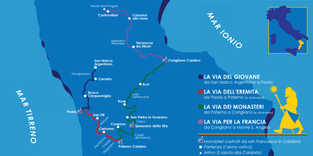 03 Mappa delle quattro vie attive - Meraviglie di Calabria - 2