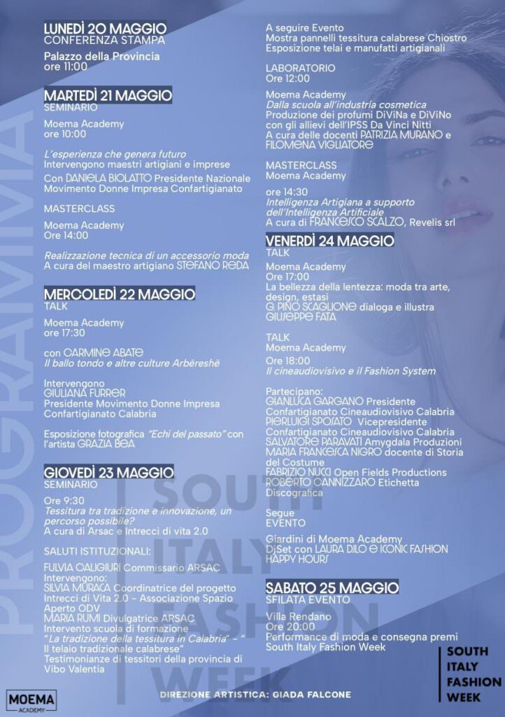SIFW 2 programma - South Italy Fashion Week, al via a Cosenza l’ottava edizione - 5 SIFW 2 programma - Meraviglie di Calabria - 4