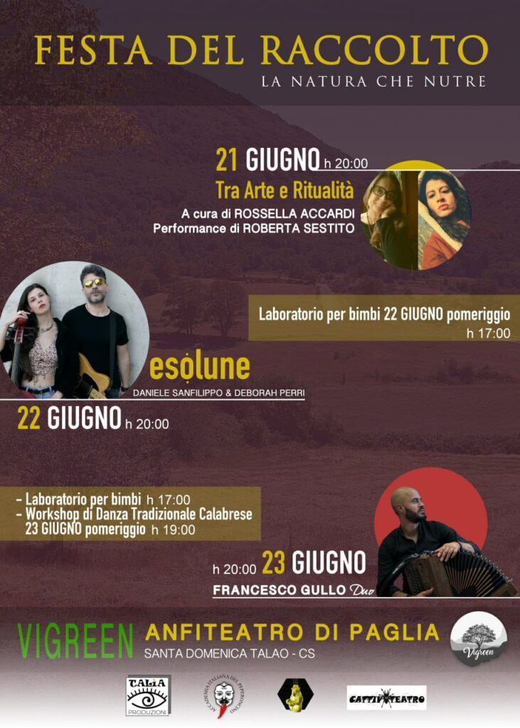 Festa del raccolto locandina 1 - La Festa del Raccolto: tre giorni per celebrare la natura nei campi di Santa Domenica Talao - 3 Festa del raccolto locandina 1 - Meraviglie di Calabria - 2