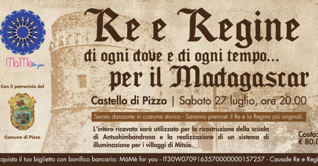 WhatsApp Image 2024 07 24 at 09.50.02 - Re e regine per il Madagascar: al Castello di Pizzo serata a tema per raccogliere fondi - 3 WhatsApp Image 2024 07 24 at 09.50.02 - Meraviglie di Calabria - 2