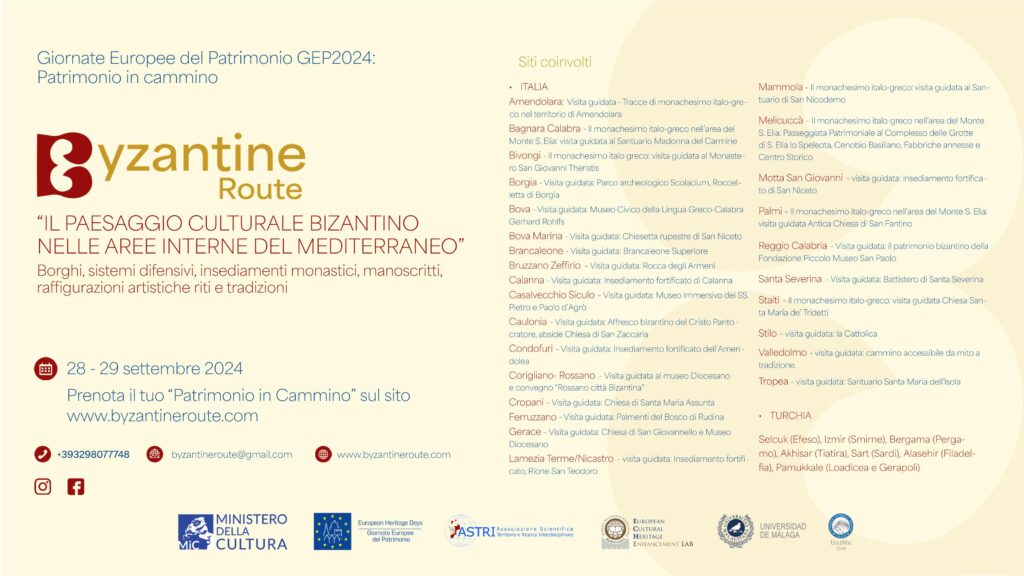 Locandina Il paesaggio culturale bizantino nelle aree interne del mediterraneo 1 - In cammino attraverso la Calabria bizantina - 7 Locandina Il paesaggio culturale bizantino nelle aree interne del mediterraneo 1 - Meraviglie di Calabria - 6