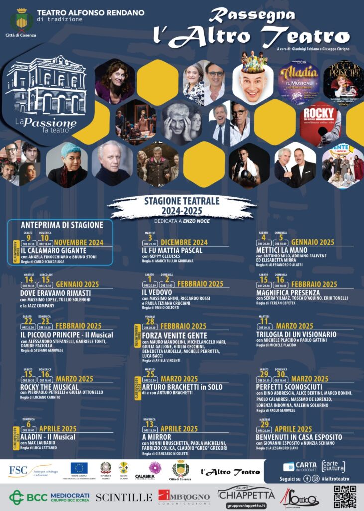 LOCANDINA LALTRO TEATRO 1 - Teatro Rendano, nuova stagione de L'Altro Teatro - 7 LOCANDINA LALTRO TEATRO 1 - Meraviglie di Calabria - 6