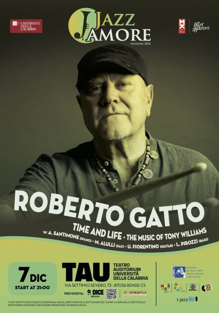 Roberto Gatto QR - Spettacoli, al Tau chiude la grande prosa e comincia JazzAmore - 21 Roberto Gatto QR - Meraviglie di Calabria - 20