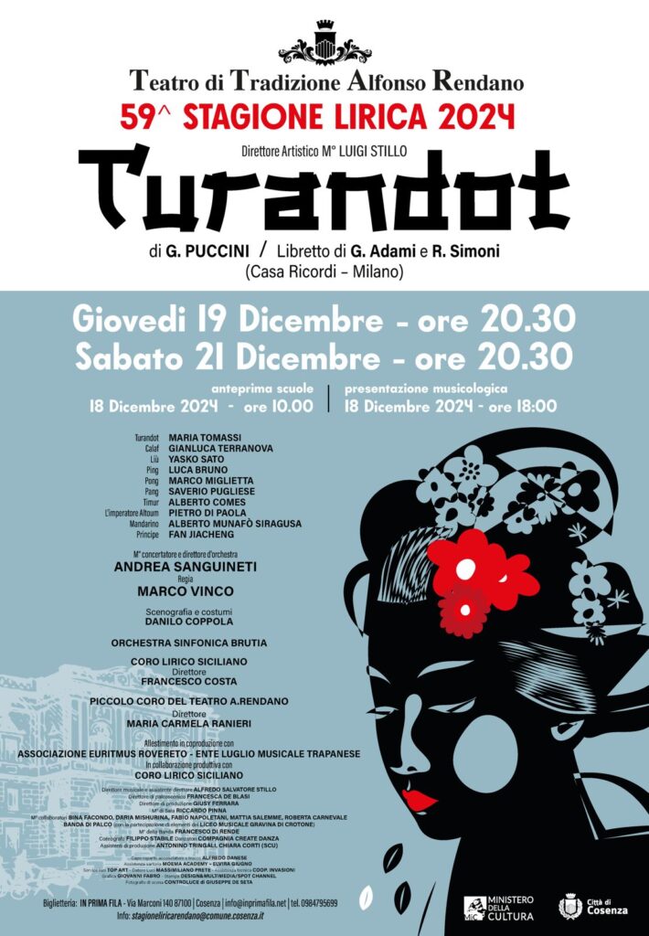 locandina Turandot - Al Teatro Rendano i magnifici enigmi della Turandot col lieto fine - 5 locandina Turandot - Meraviglie di Calabria - 4