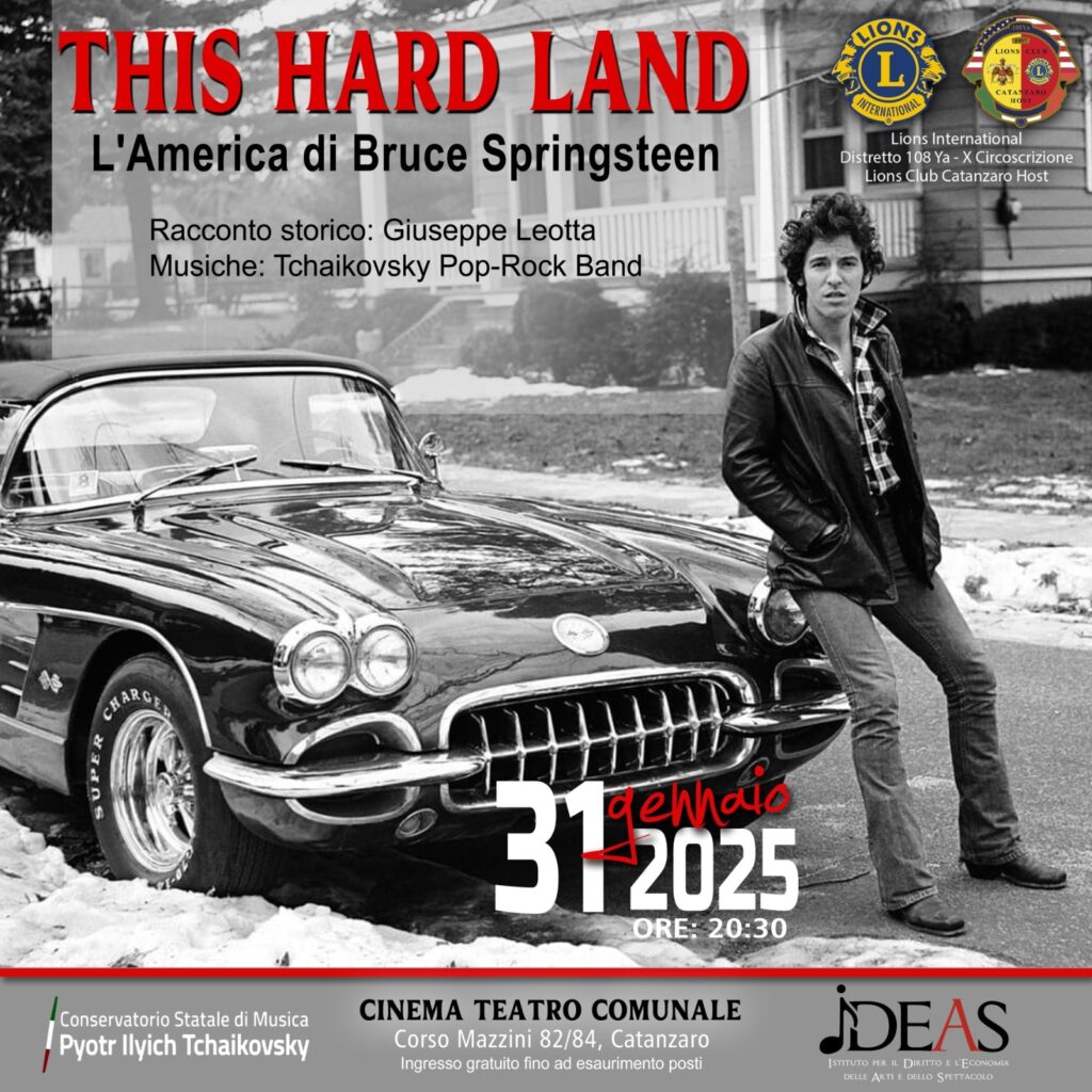 Locandina evento BRUCE Springsteen - Un evento dedicato a Bruce Springsteen al Teatro Comunale di Catanzaro - 3 Locandina evento BRUCE Springsteen - Meraviglie di Calabria - 2