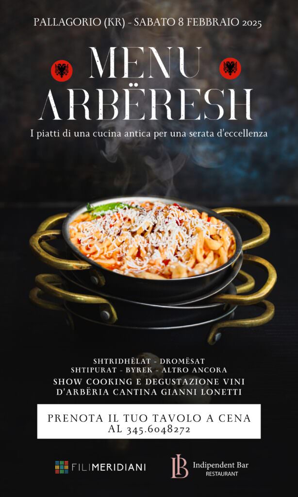 MENU ARBERESH - Cucina dell’Arbëria, a Pallagorio un viaggio nei sapori antichi - 3 MENU ARBERESH - Meraviglie di Calabria - 2