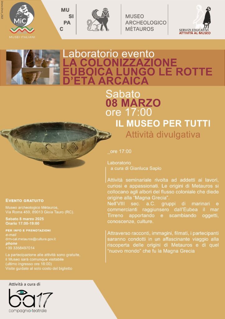 8 marzo 2025 - Museo Archeologico Mètauros, sarà un 8 marzo tutto per le donne - 3 8 marzo 2025 - Meraviglie di Calabria - 2