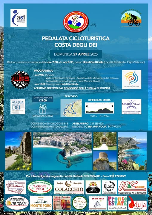 locandina pedalata costa degli dei - Onda Calabra, in punta di pedale sulla Costa degli Dei - 7 locandina pedalata costa degli dei - Meraviglie di Calabria - 6